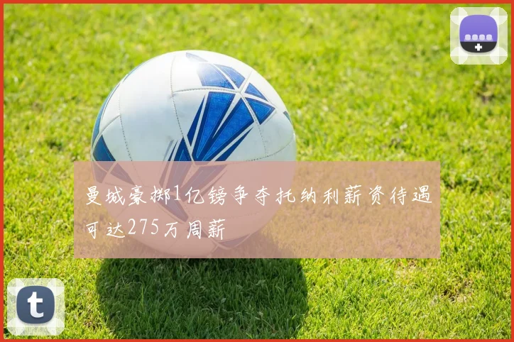 曼城豪掷1亿镑争夺托纳利薪资待遇可达275万周薪